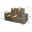 Ver imagem 3 de Sofá Retrátil Reclinável America 2,00m Suede