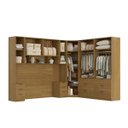 Ver imagem 7 de Quarto Modulado Queen 6 Peças Altezza Clean Belmax:Freijó/Titânio