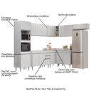 Ver imagem 5 de Armário de Cozinha Modulada de Canto 8 Peças Cp01 Balcão Branco - Lumil
