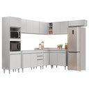 Ver imagem 1 de Armário de Cozinha Modulada de Canto 8 Peças Cp01 Balcão Branco - Lumil