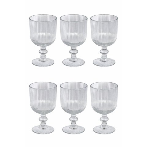 Kit 6 Taças Athens de Vidro 380ml – Elegância e Sofisticação