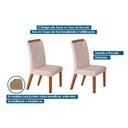 Ver imagem 3 de Kit 2 Cadeiras Sala Jantar Melissa 2 Un Madeira Capuccino/suede Creme - Rufato