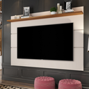 Ver imagem 2 de Painel Simples para TV até 70" Sala Quarto 1 Prateleira Vivare 1,80 Anto:OffWhite/Freijó