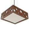 Luminária Decorativa Madeira Pendente Mariscal Quad 45cm:Pau Ferro - 4
