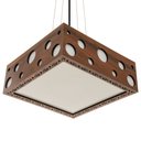 Ver imagem 4 de Luminária Decorativa Madeira Pendente Mariscal Quad 45cm:Pau Ferro