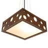 Luminária Decorativa Madeira Pendente Mariscal Quad 45cm:Pau Ferro - 5