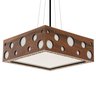 Luminária Decorativa Madeira Pendente Mariscal Quad 45cm:Pau Ferro - 8