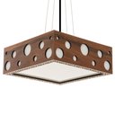 Ver mais imagens de Luminária Decorativa Madeira Pendente Mariscal Quad 45cm:Pau Ferro