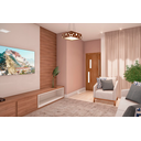 Ver imagem 2 de Luminária Decorativa Madeira Pendente Mariscal Quad 45cm:Pau Ferro