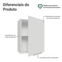 Ver imagem 3 de Armário Aéreo para Quarto 50 Cm 1 Porta Branco Neo Madesa