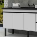 Ver imagem 2 de Gabinete de Cozinha 2 Gavetas 3 Portas 194cm Grande 100% MDF:Branco
