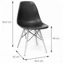 Ver imagem 3 de Kit 4 Cadeiras Base Madeira Eames Dkr