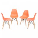 Ver imagem 1 de Kit 4 Cadeiras Base Madeira Eames Dkr