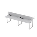 Ver imagem 6 de Plataforma Dupla Escrivaninha Tub Corporativa Light 4 Lugares 200cm Industrial Cinza