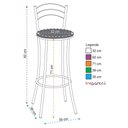 Ver imagem 3 de Kit 2 Banquetas Cromadas Bc26a Assento Espuma D15