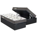 Ver imagem 1 de Conjunto Box Baú Solteiro: Colchão Espuma Ortobom D33 Light Saúde + Base Crc Suede Gray(88x188)