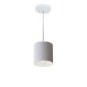 Ver imagem 1 de Lustre Pendente Cilíndrico Vivare Md-4200 Cúpula em Tecido 14x15cm - Bivolt - Rustico Cinza - Bivolt
