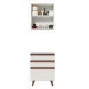 Ver imagem 5 de Kit Armário de Cozinha Aéreo e Balcão com 3 Gavetas 60 cm Branco Reims Madesa