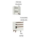 Ver imagem 4 de Kit Armário de Cozinha Aéreo e Balcão com 3 Gavetas 60 cm Branco Reims Madesa