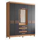 Ver imagem 1 de Guarda Roupa Casal New Fusion Casal 10 Portas Freijó Titanium - Móveis Albatroz