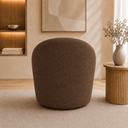 Ver imagem 3 de Poltrona Decorativa Yara Base Giratória Boucle Sala Estar Quarto Recepção Confortável