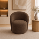 Ver imagem 1 de Poltrona Decorativa Yara Base Giratória Boucle Sala Estar Quarto Recepção Confortável