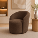 Ver imagem 2 de Poltrona Decorativa Yara Base Giratória Boucle Sala Estar Quarto Recepção Confortável