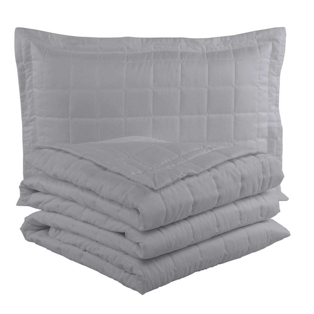 Cobre Leito Soft Solteiro 2pçs:Cinza