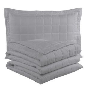 Cobre Leito Soft Solteiro 2pçs:Cinza