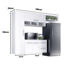 Ver imagem 6 de Armário de Cozinha Compacta Lua 4 Portas 2 Gavetas - Branco