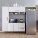 Ver imagem 2 de Armário de Cozinha Compacta Lua 4 Portas 2 Gavetas - Branco