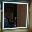Ver imagem 3 de Espelho Decorativo de Luxo 80x80cm | Iluminado Led Frio 6000k | Touch Screen | Jateado |