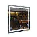 Ver imagem 1 de Espelho Decorativo de Luxo 80x80cm | Iluminado Led Frio 6000k | Touch Screen | Jateado |