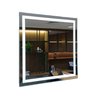 Espelho Decorativo de Luxo 80x80cm | Iluminado Led Frio 6000k | Touch Screen | Jateado | - 1