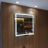 Espelho Decorativo de Luxo 80x80cm | Iluminado Led Frio 6000k | Touch Screen | Jateado | - 5