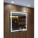 Ver imagem 2 de Espelho Decorativo de Luxo 80x80cm | Iluminado Led Frio 6000k | Touch Screen | Jateado |