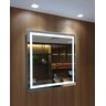 Espelho Decorativo de Luxo 80x80cm | Iluminado Led Frio 6000k | Touch Screen | Jateado | - 2