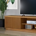 Ver imagem 3 de Rack Para Tv Até 75 Polegadas Valencia 2 Portas Ripadas 1,80 cm Cor Naturalli