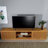 Rack Para Tv Até 75 Polegadas Valencia 2 Portas Ripadas 1,80 cm Cor Naturalli - 2