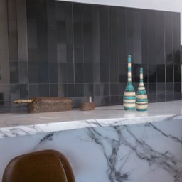 Dupla Vaso Decorativo de Mesa Garrafa Tulipa Azul e Palha Marrakesh - 7