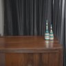 Dupla Vaso Decorativo de Mesa Garrafa Tulipa Azul e Palha Marrakesh - 6