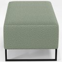 Ver imagem 7 de Puff Decorativo Sala De Estar Cléo 90cm Base De Ferro Preto W01 Bouclê Oliva - Lyam Decor