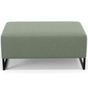 Ver imagem 5 de Puff Decorativo Sala De Estar Cléo 90cm Base De Ferro Preto W01 Bouclê Oliva - Lyam Decor