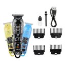 Ver imagem 6 de Super Máquina de Cortar Cabelo Profissional sem Fio Visor Led Lâmina Titânio Aço 306