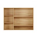 Ver imagem 3 de Armário Aéreo Cozinha 120 Cm Napoli 3 Portas com Vidro 100% Mdf Amêndoa/off White - Rio Doce