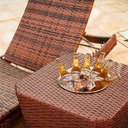 Ver imagem 3 de 4 Cadeiras e Mesa 2 Espreguiçadeiras Mesa + Chaise Trama Capuccino