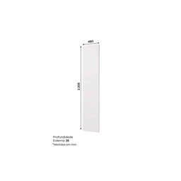 Módulo Cozinha Henn Americana Painel de Edição P/ Fechamento Lateral 220x49x205cm Branco-henn - 3