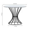 Mesa de Jantar Fendi Ø100 Preto/Branco - 2