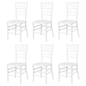 Kit 6 Cadeiras Tiffany Polipropileno Sala Cozinha Jantar Restaurante Eventos Festas Mercado Cadeiras - 1