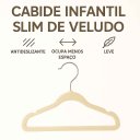 Ver mais imagens de Kit 50 Cabide Infantil Veludo Antideslizante Ultra Fino Moderno
